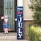 Glitzhome&#xAE; 42.5&#x22; Lighted Wood Happy July 4th Porch Sign